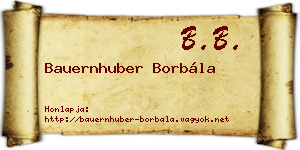 Bauernhuber Borbála névjegykártya