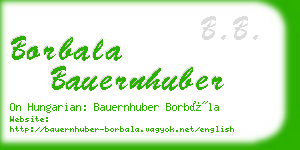 borbala bauernhuber business card